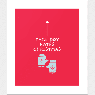 This Boy Hates Christmas - Funny Offensive Christmas (Red) Posters and Art